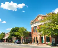 A commercial street in Danvers, IL