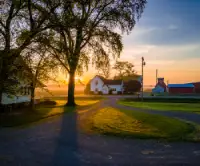 A rural view of a farm outside Heyworth, IL