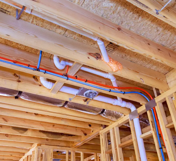 Whole-Home Re-Piping in a new home build's ceiling